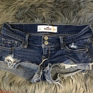 Hollister low waist distressed shorts